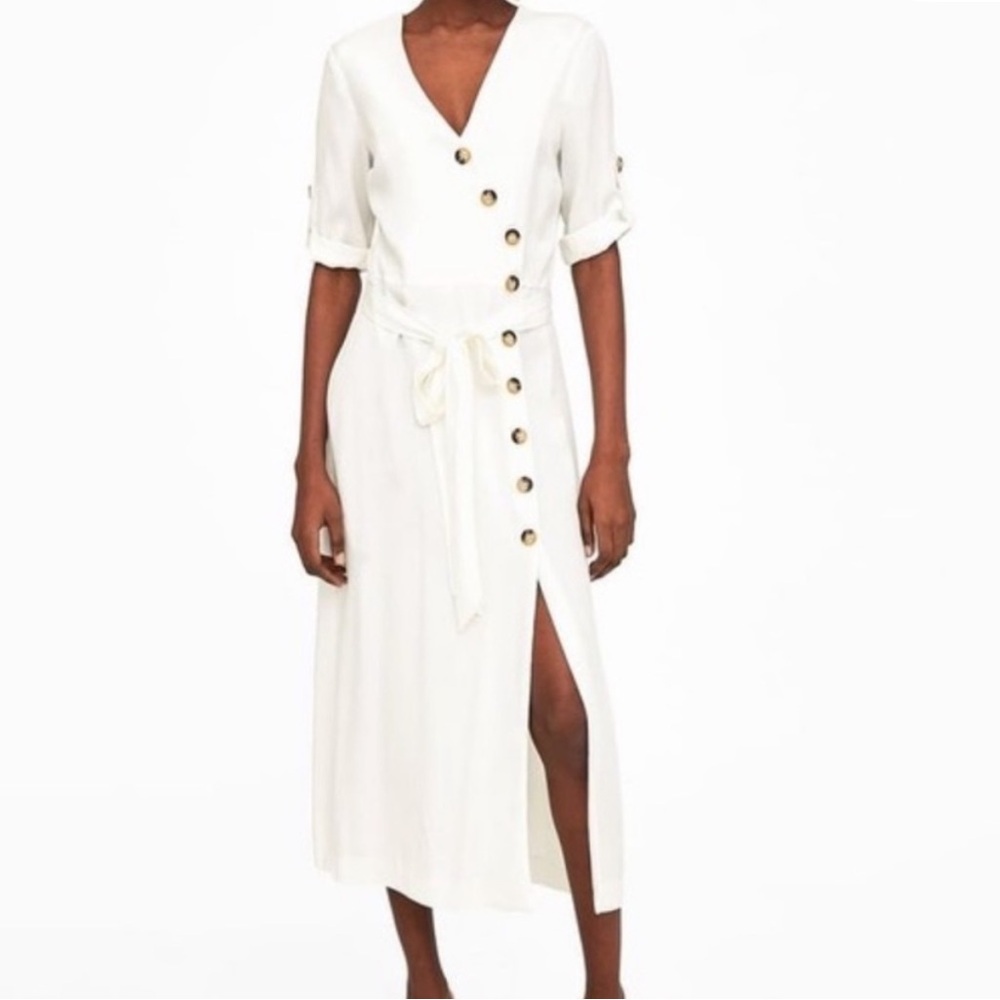 Zara Buttoned Midi Dress